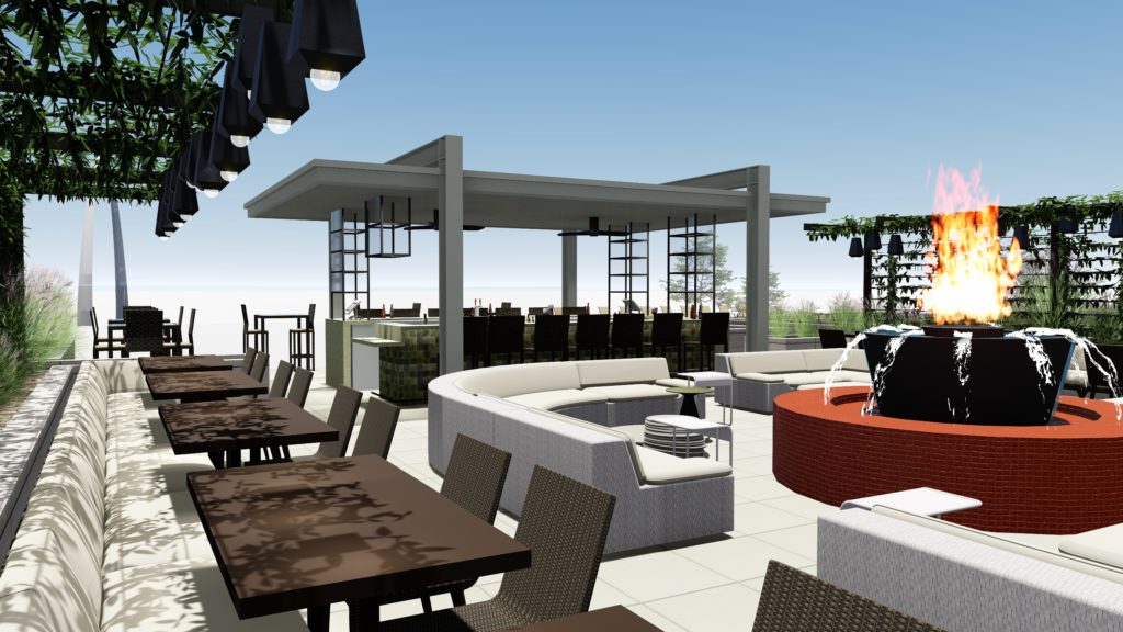 Cinder House at the Four Seasons Rooftop rendering